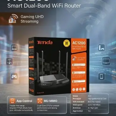 TENDA Router AC 1200 Dual Band 2.4Ghz & 5G