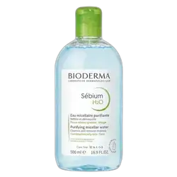Sebium H2O Purifying Cleansing Micellar Water for Combination & Oily Skin 500ml _ BIODERMA
