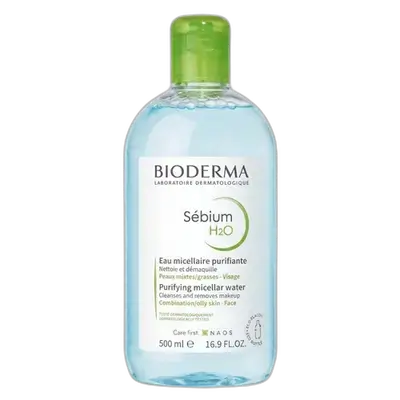 Sebium H2O Purifying Cleansing Micellar Water for Combination & Oily Skin 500ml _ BIODERMA