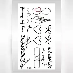 1 Sheet bracelet tattoo infinity heart hand temporary tattoo