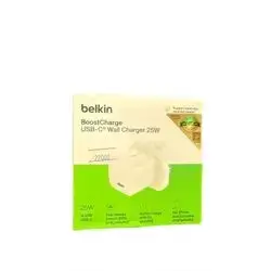 BELKIN PD 25W PPS USB-C WALL CHARGER WHITE (Charging Head)
