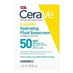 Cerave Invisible Hydrating Fluid Sunscreen SPF 50 (50ml)