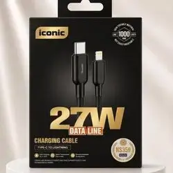 27w data line charging cable type-c to lightning