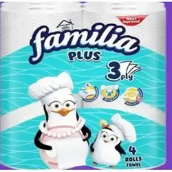 Familia Kitchen Roll 3ply X4