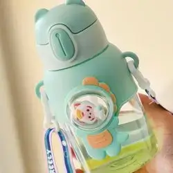 Fashionable Astronaut Tumbler, Summer Trendy High-Quality Anti-Spill Straw Cup, Water Bottle With Strap