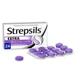 Strepsils Extra (Blackcurrent Lozenges 2.4mg Hexylresorcinol) 24 lozenges_reckitt