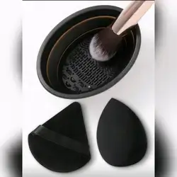 1pc Foldable Silicone Makeup Brush Cleaner Bowl