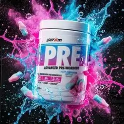 Per4m Pre-Workout Fizzy Bubblegum Bottles 30 Servings