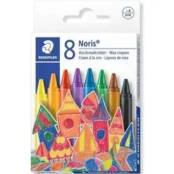 Noris Staedtler 8 colored wax crayons