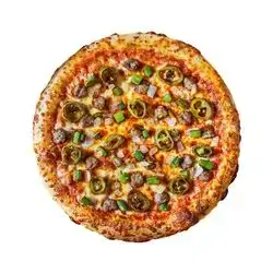 Hot Peppers And Sausage Pizza