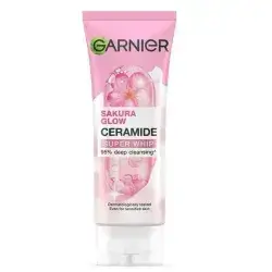 Garnier Sakura White Pinkish Glow with Foam 100mLغارنييه ساكورا رغوة بيضاء و وردية - 100 مل