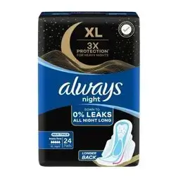 Always Night Maxi Thick 24 Extra Large Pads