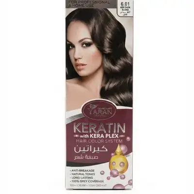 YARAN KERATIN with KERA PLEX HAIR COLOR SYSTEM - 6.01 ASH DARK BLOND