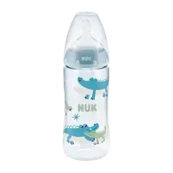 First Choice+ No Colic Silicone Feeding Bottle 6-18 Month 300ml blue _ NUK
