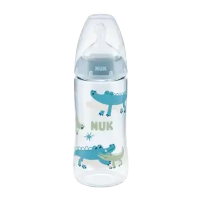 First Choice+ No Colic Silicone Feeding Bottle 6-18 Month 300ml blue _ NUK