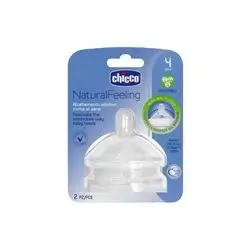 Chicco Natural Feeling 2 Teats Variable Flow 4M+ 2 Pcs