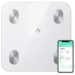 eufy by Anker Smart Scale A1 Digital Bluetooth Smart Scale, Weight Machine for Body Weight with 12 Measurements,Body Fat Analyzer Machine/BMI, Fitness Body Composition Scale with APP, lbs/kg -Black