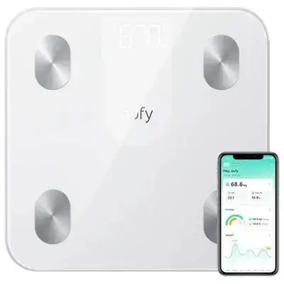 eufy by Anker Smart Scale A1 Digital Bluetooth Smart Scale, Weight Machine for Body Weight with 12 Measurements,Body Fat Analyzer Machine/BMI, Fitness Body Composition Scale with APP, lbs/kg -Black