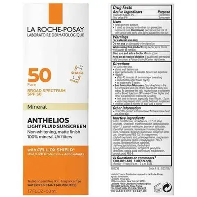 Anthelios Mineral Tinted Sunscreen For Face SPF 50 MADE IN USA