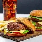 Offer 4 Meat Burger+ Fries+Salad+Garlic Sauce
