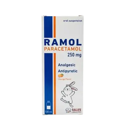 Ramol (Paracetamol 250mg/5ml) Syrup 100ml Orange Flavor _ RALIFE