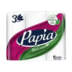 Papia Kitchen Tawel 3 Ply 6 Rolls