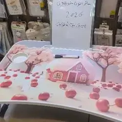 The whiteboard and the classroom table
