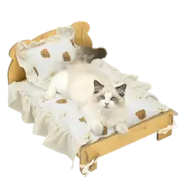 E713 Wooden cat bed