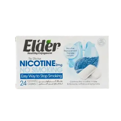No Smoking (Nicotine 2mg) Mint Flavored 24 Chewing Gum _ Elder