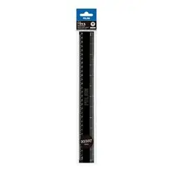 Milan Regla 30 cm serie especial Shadow, negro