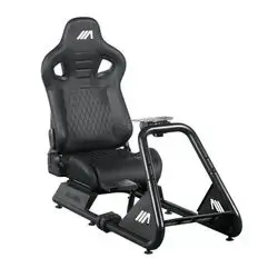 AG Formula Racing Simulator Bucket Seat Chair & Frame Stand (Full Black)
