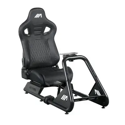 AG Formula Racing Simulator Bucket Seat Chair & Frame Stand (Full Black)