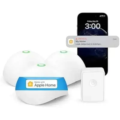 Meross Smart Water Leak Sensor Kit with Hub (Works with Apple HomeKit & SmartThings)