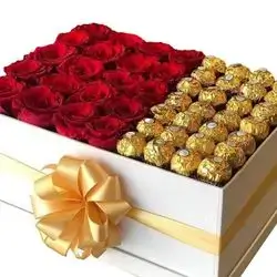 Chocolate With Flower Box