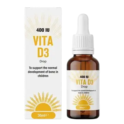 Vita D3 Drop 400IU to Support The Normal Development of Bone 30ml _ Vita Nutrition