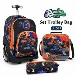 Jasmine Star 3-Piece Trolley School Bag Set