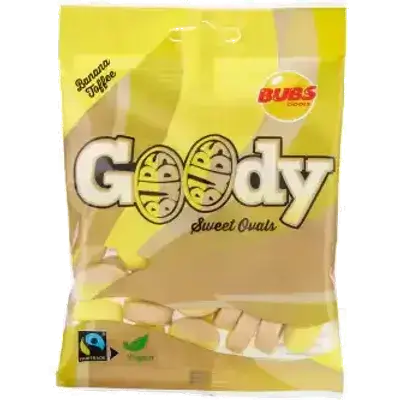 BUBS Goody Sweet Ovals Banana Toffee 90g – Classic Banana & Caramel