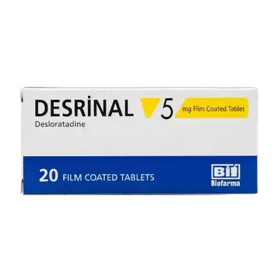 Desrinal (Desloratadine 5mg) 20 Film Coated Tablet _ Biofarma