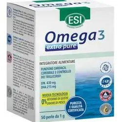 ESI OMEGA 3 EXTRA PURE 50PRL EPA 430 MG, DHA 215MG FISH OIL 1000MG