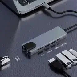 5in1 Type-C 4K High-Definition HDTV With PD 100W Charging USB 3.0 And USB 2.0 Data Transmission Expansion Dock