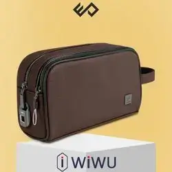 WiWU Phantom Pro FingerPrint Lock Pouch - Dark Brown