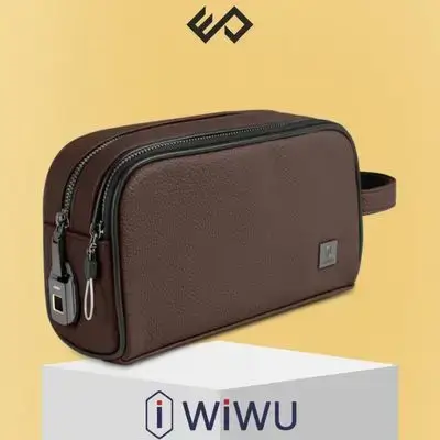 WiWU Phantom Pro FingerPrint Lock Pouch - Dark Brown