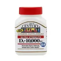 21st Century Vitamin D3 (10,000 IU) 30 Tablets