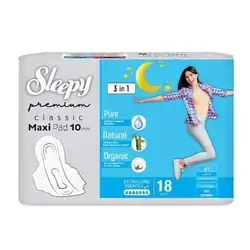 Sleepy Classic Maxi pad 10mm Extra Long 18 Pcs