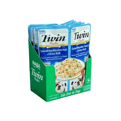Inaba - Twin Packs Side Dish - Chicken with Vegetables & Cheese in Chicken Broth (6 +1gift)