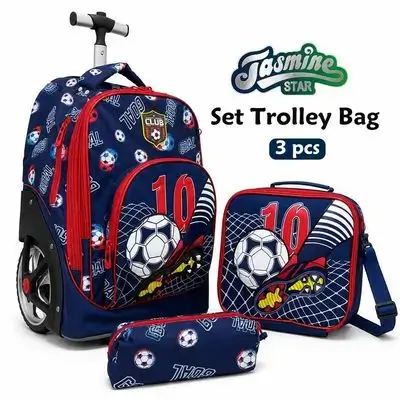 Jasmine Star 3-Piece Trolley School Bag Set