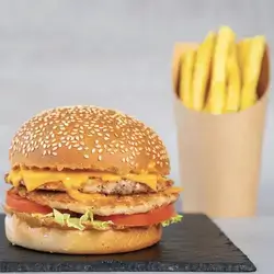 Double Chicken Cheese Burger