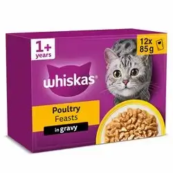 Whiskas Poultry Feast in gravy 12X85G