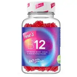 Fine's B12 Pectin Gummies contain 1000 mcg of Vitamin B12