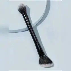 1pc Dx Black Dual Head Makeup Brush For Powder, Blush, Highlight,